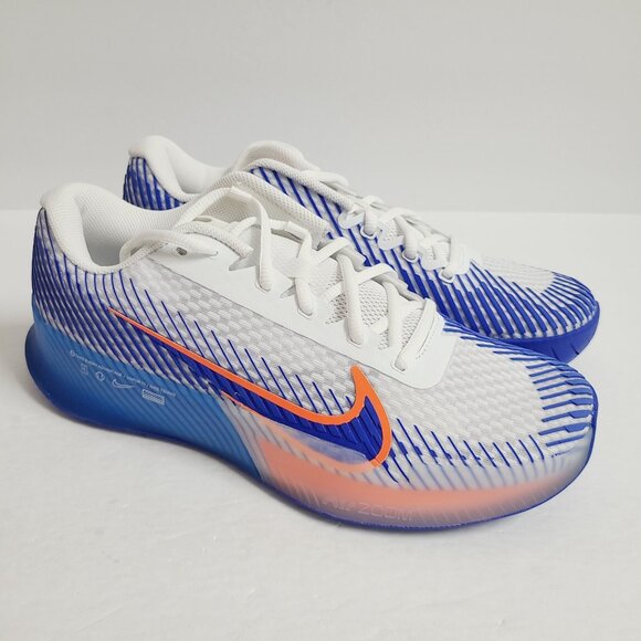 Nike Court Air Zoom Vapor 11 HC Tennis Shoes DR6966-105 Size 8 White Hyper Royal main image 10